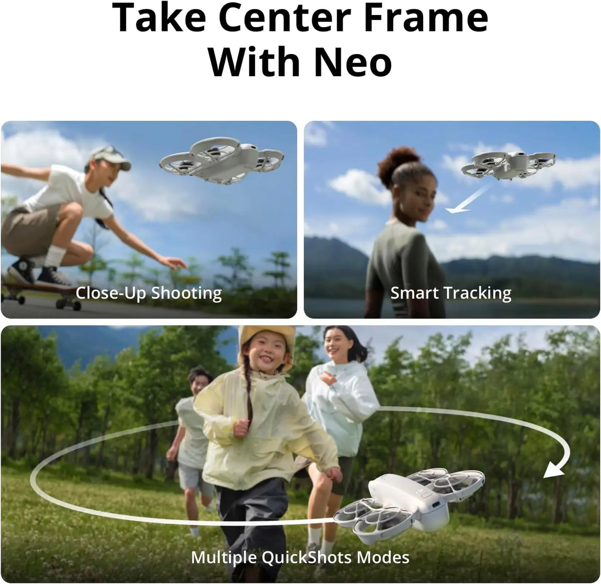 Used-DJI Neo, Mini Drone with 4K UHD Camera for Adults,Palm Takeoff, Subject Tracking, QuickShots, Stabilized Video, Built-In Propeller Guard