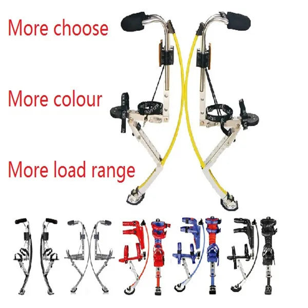 Holiday gifts for adults Weight 200-255 lbs/90-110kg YELLOW Color Exercise jump stilts/skyrunner/Jump-shoes/Flying Shoes