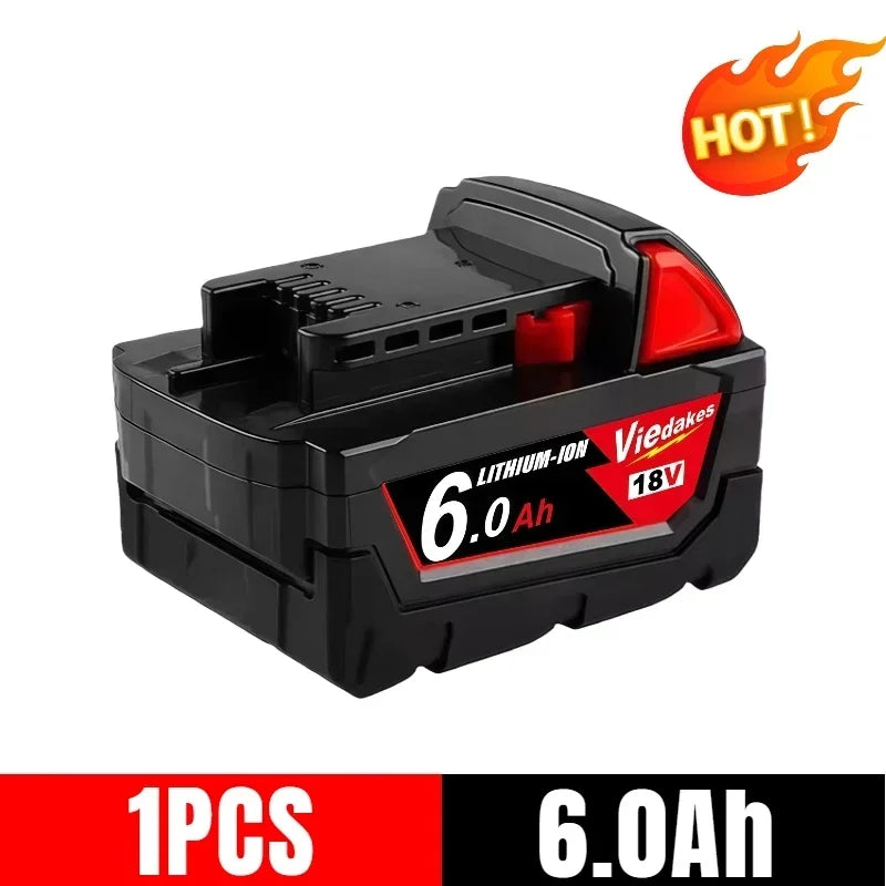 Long Runtime 18V 9.0Ah Rechargeable Li-ion Battery Fit for Milwaukee 18V Battery M18 HB3 HB6 48-11-1860
