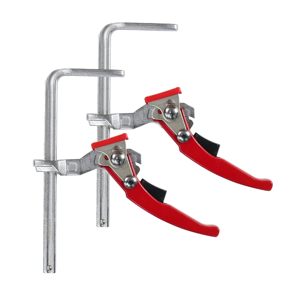 Allsome 2pcs Ratcheting Table Clamp, Quick Release Clamp For MFT and Guide Rail System, Bar Clamp