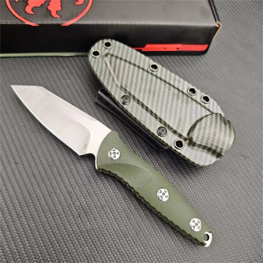 Outdoor Tools 93M-10 Socom Alpha Warcom Fixed Blade Knife 3.72" Stonewashed Wharncliffe Blade with Kydex Sheath Straight Knives