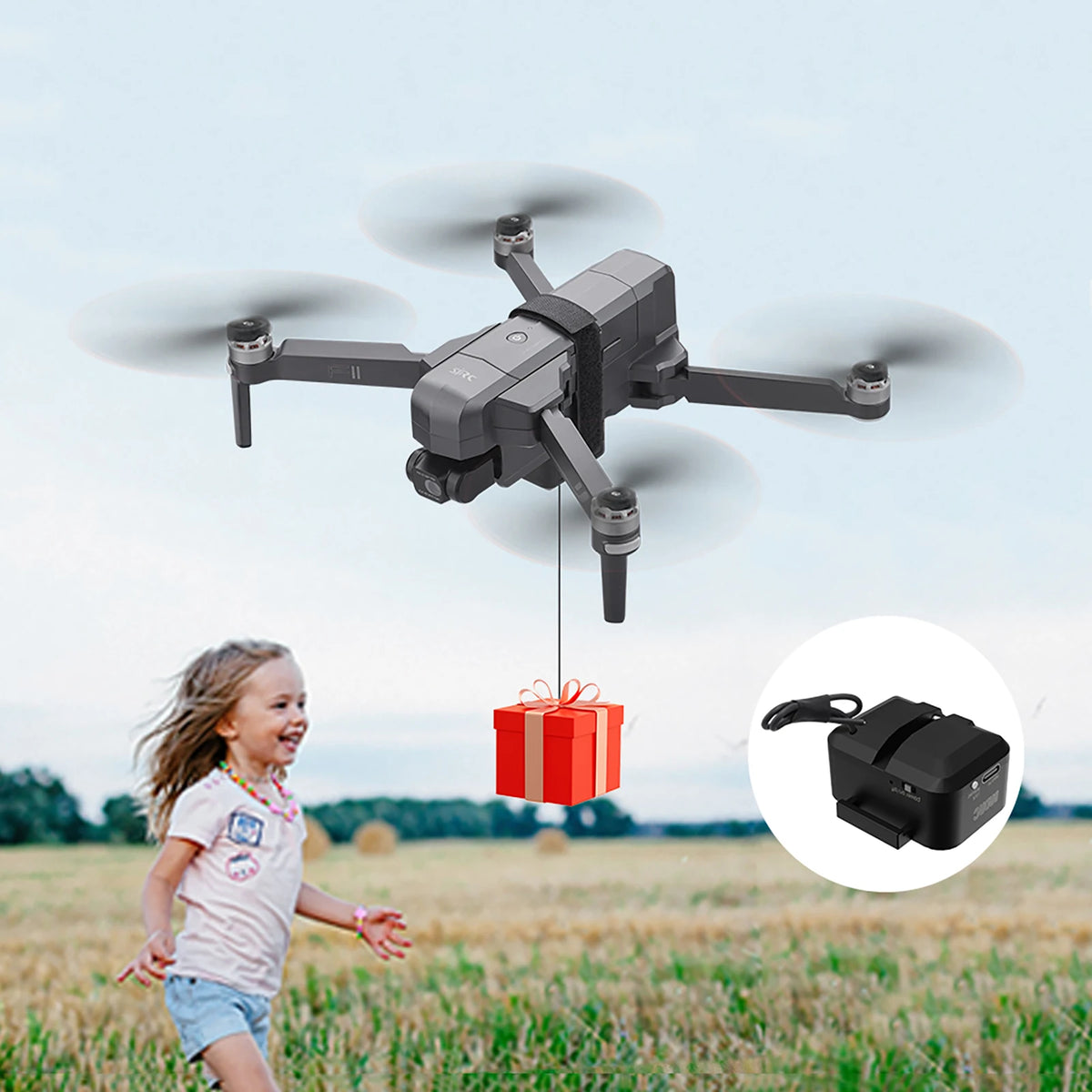 Airdrop System For DJI Mini SE/Mavic Mini Drone Thrower Fishing Bait Wedding Ring Gift Deliver Airdropper Thrower System