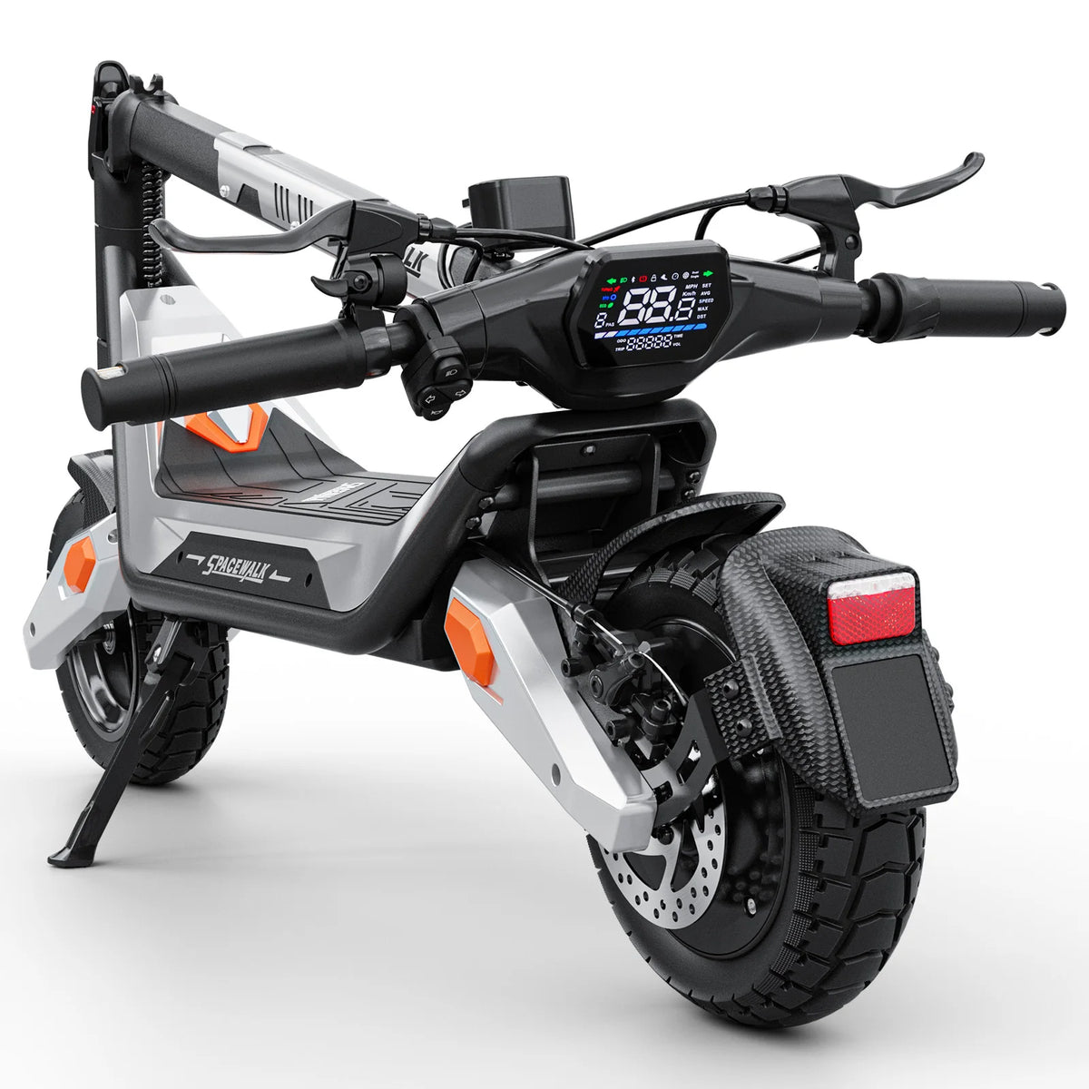 Spacewalk 1600W Peak Electric Scooter for Adults, 48V 15.6Ah Battery 28MPH 30-50 Miles Range, 10" Tires, NFC Unlock & Smart APP, Dual Brakes & Shock Absorption, IP54 Waterproof Foldable Commuting E Scooter 330LBS.