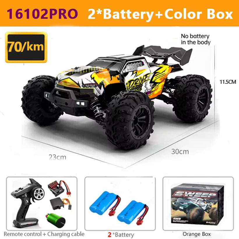 SCY 16101PRO, 16102PRO, 16103 4WD 1:14 RC Brushless High-speed Remote Control Car, 70KM/H Or 50KM/H Kilometers Per Hour, Toy Racing Car Gift