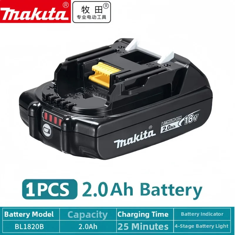 100% Original Makita Battery, 18V 6.0Ah Rechargeable Battery, Replacing Makita BL1830B L1840B L1850B L1860B, Power Tool Battery