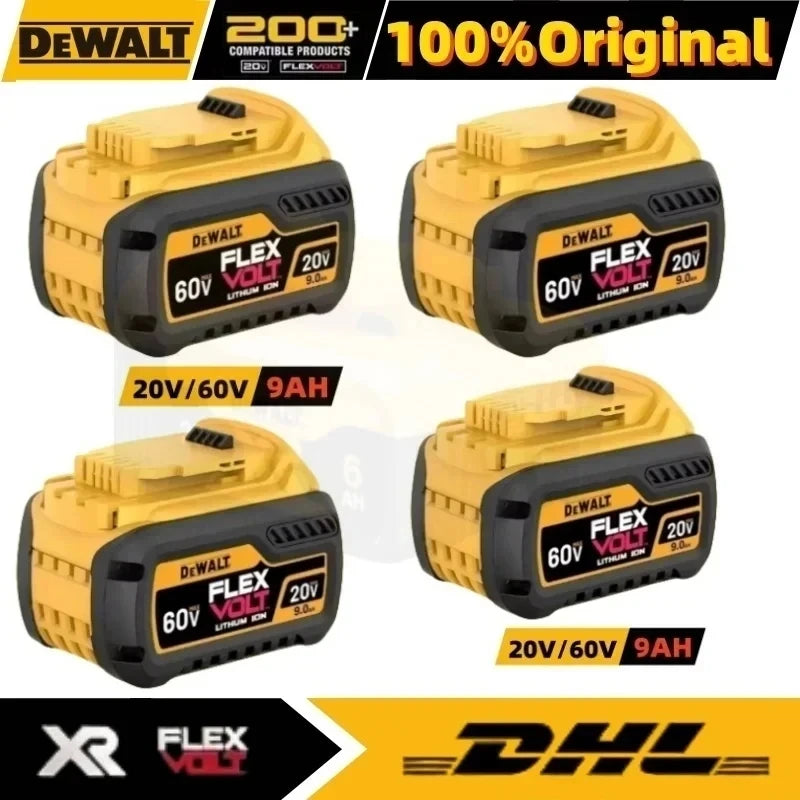 👍DeWALT Original Battery 20V/60V 5Ah 6Ah 9Ah MAX FlexVolt for DCB606 DCB205 DCB206 DCB209 DCB182 Power Tool.