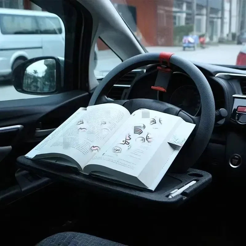 Car Tray Table Computer Desk Mount Stand Eat Work Car Steering Wheel Dining Table Bracket Drink Food Coffee Tray Board