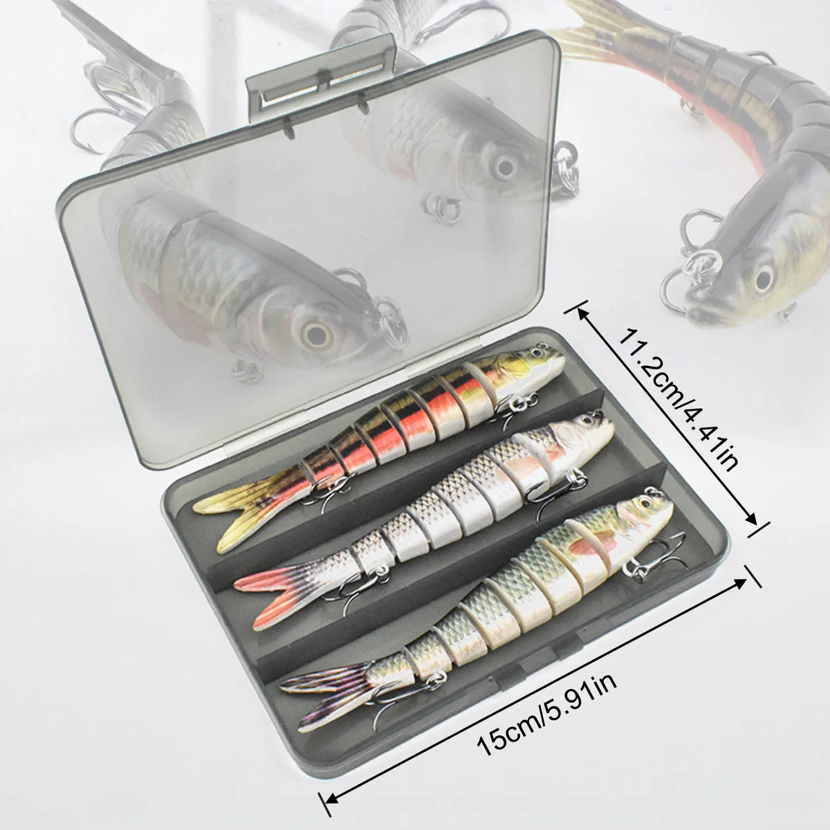 Professional Anglers Fishing Lure Multi-Jointed Swimbait Realistic Sinking Bait for Bass Pike Trout Saltwater Freshwater Gear