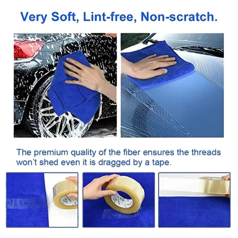 20Pcs 30Microfiber Towels Household Cleaning Cloths Car Wash Drying Cloth Towel Auto Detailing Polishing Cloth Home Clean Tools