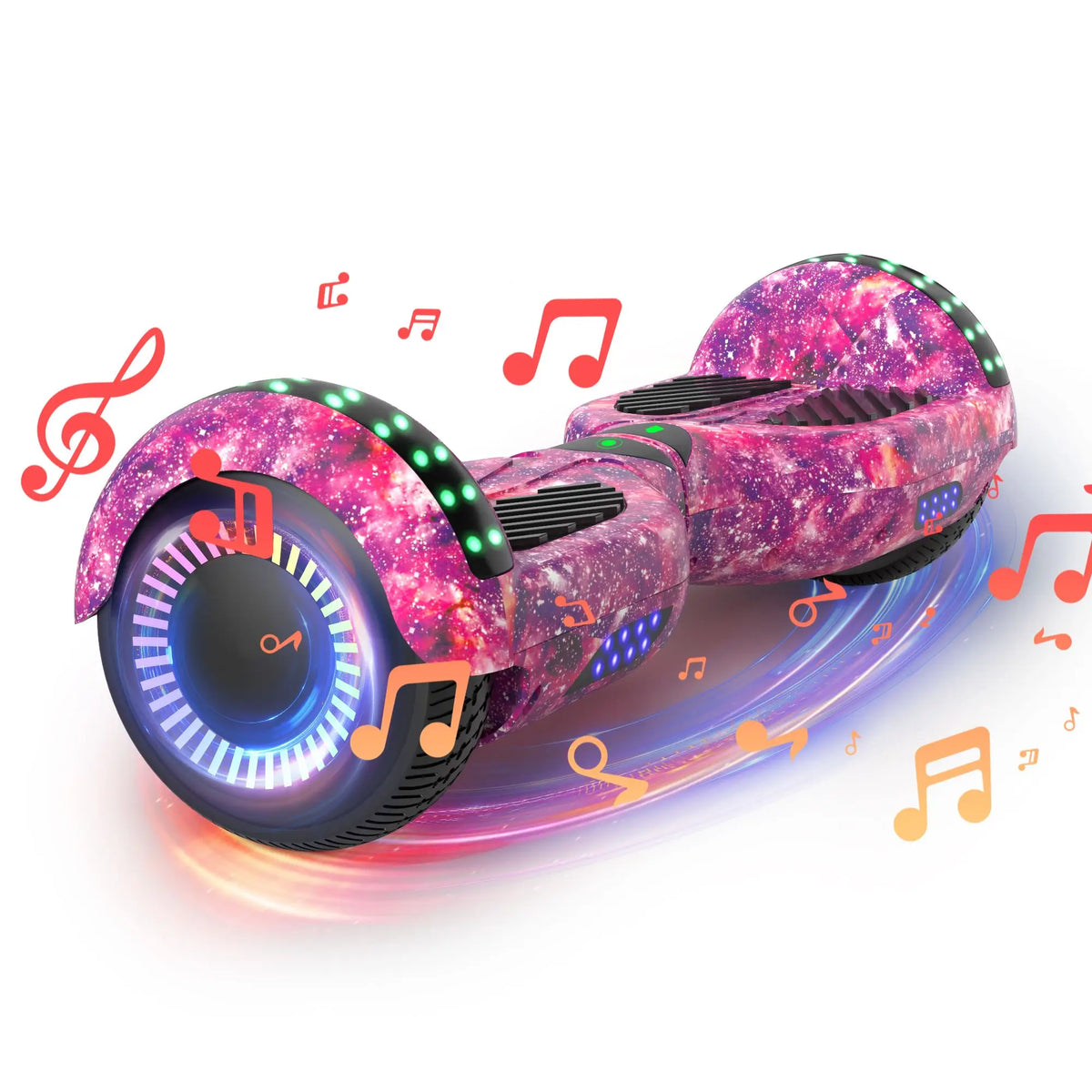 SIMATE Hoverboard for Kids Adults, All Terrain Electric Self Balancing Scooter with Bluetooth, LED Lights and APP Control, Perfect Gift for Girls Boys