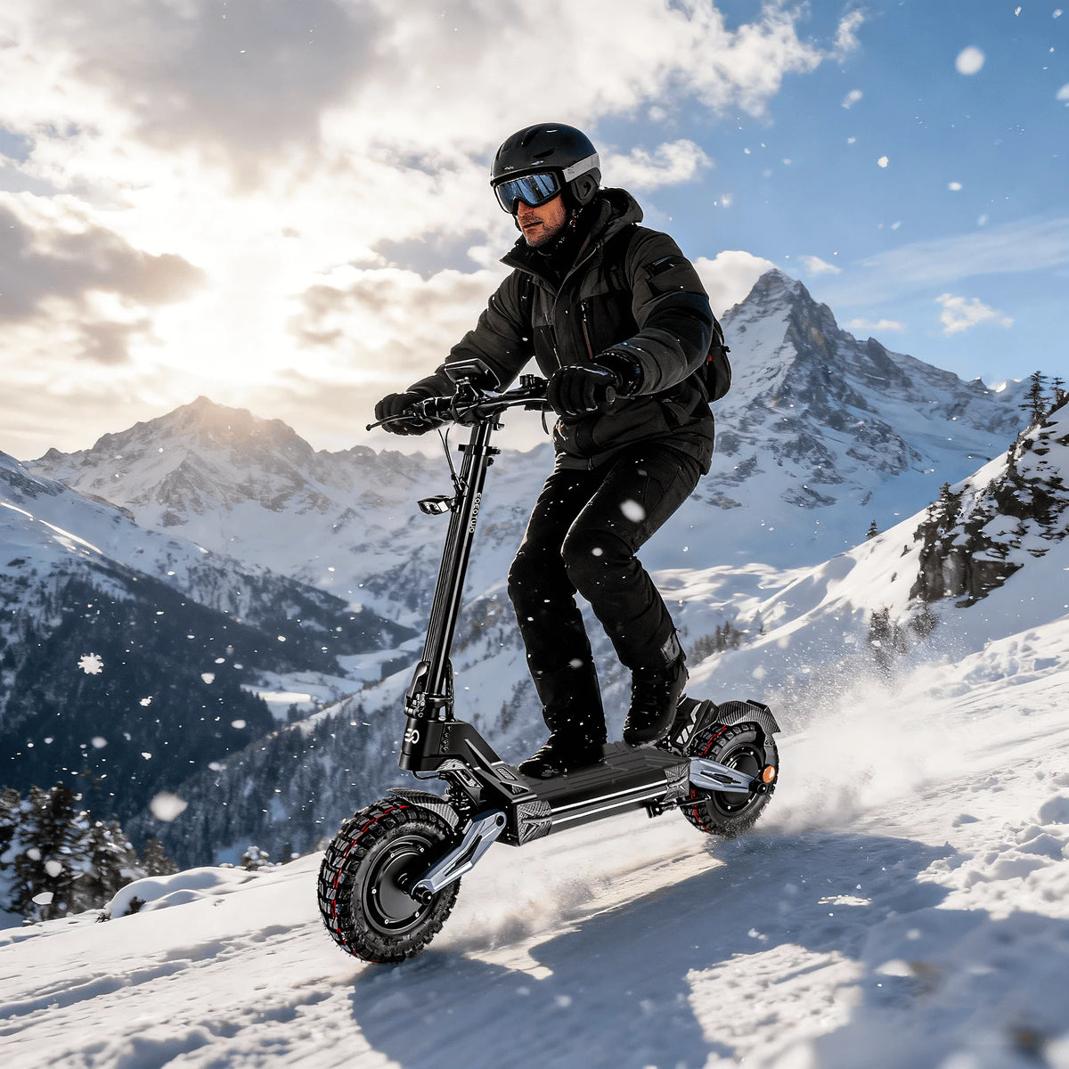 Dual 4000W Motor Electric Scooter for Adults 45MPH Fast E-Scooter 60V 27Ah 11" Off-Road Vacuum Tires 330lbs Heavy Duty