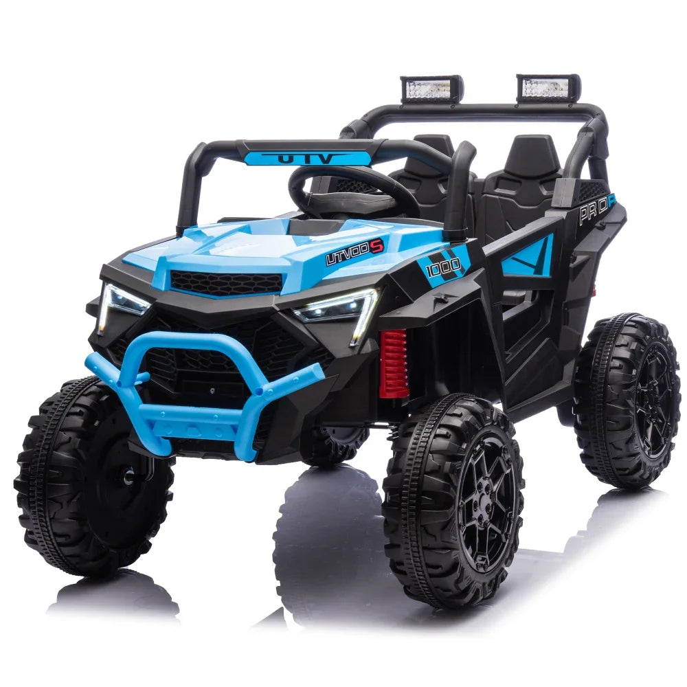 24V 400W Kids Ride On UTV 2-Seater Electric Car with Parent Remote Control 4-Wheel Suspension Bluetooth Music LED Power Display