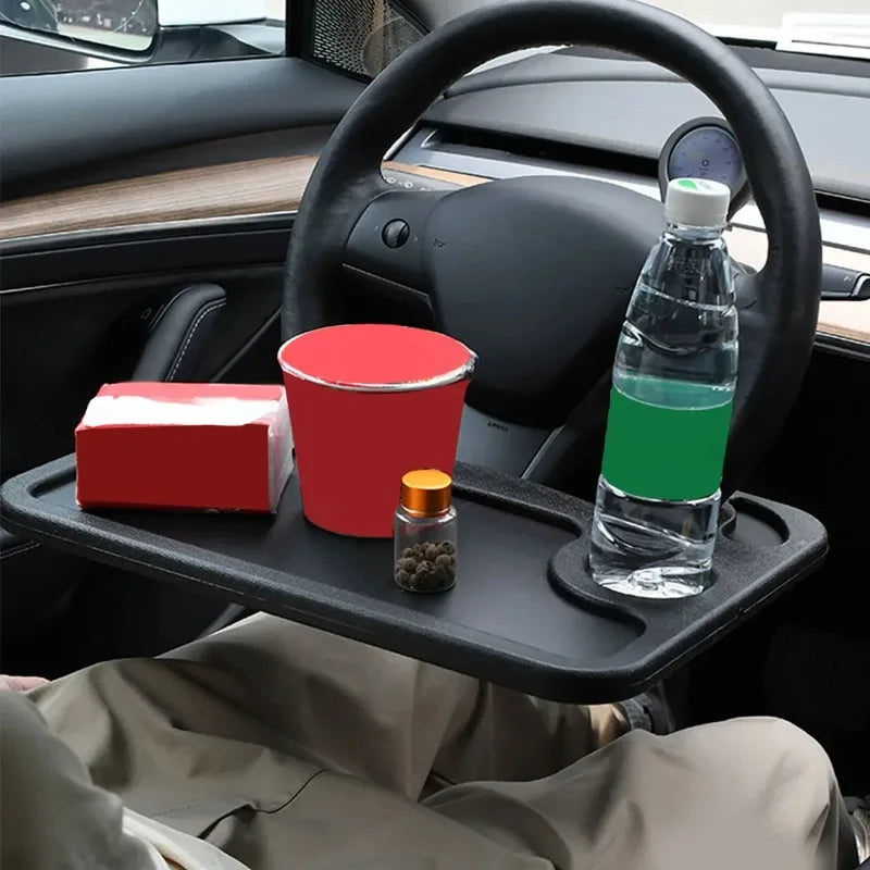 Car Tray Table Computer Desk Mount Stand Eat Work Car Steering Wheel Dining Table Bracket Drink Food Coffee Tray Board