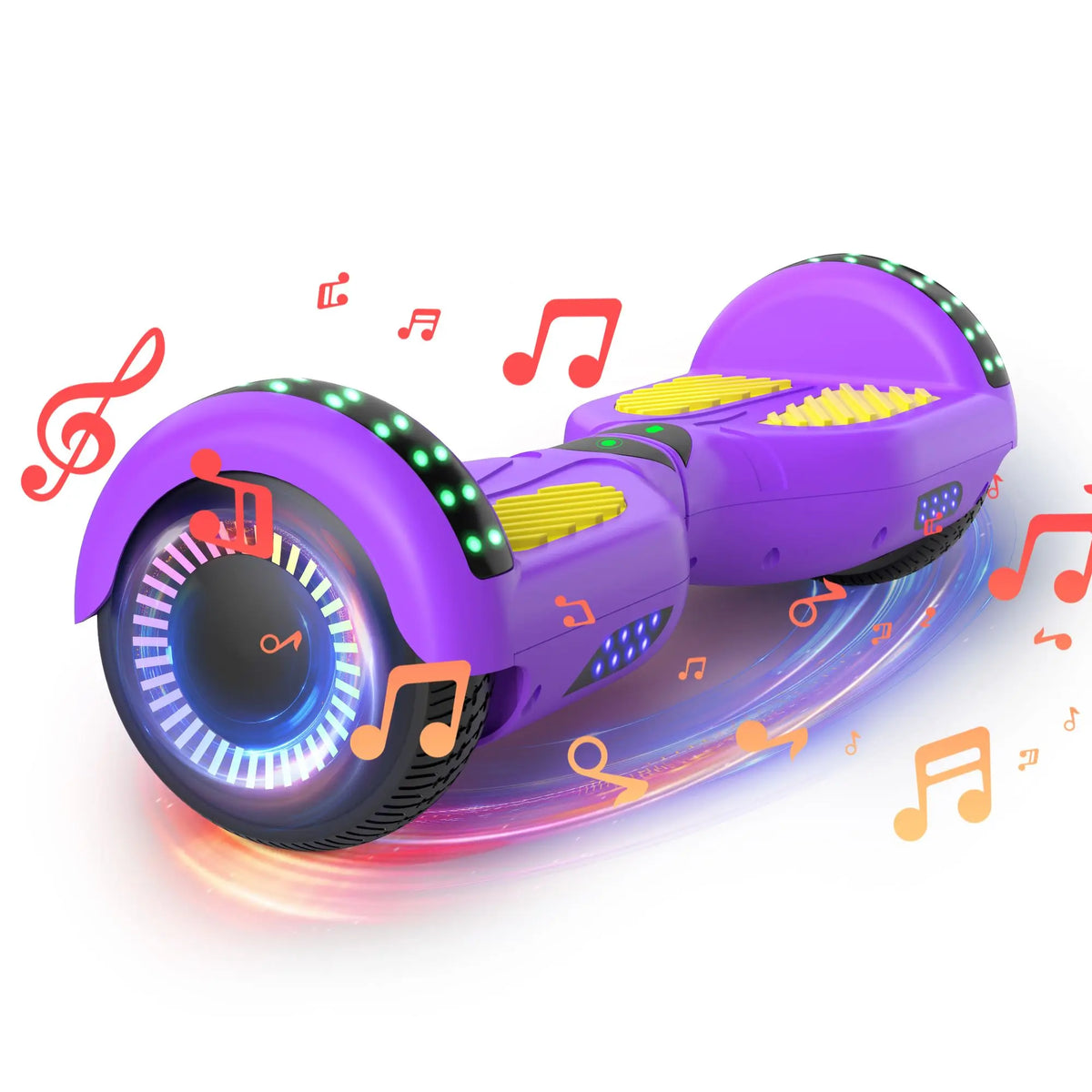 SIMATE Hoverboard for Kids Adults, All Terrain Electric Self Balancing Scooter with Bluetooth, LED Lights and APP Control, Perfect Gift for Girls Boys
