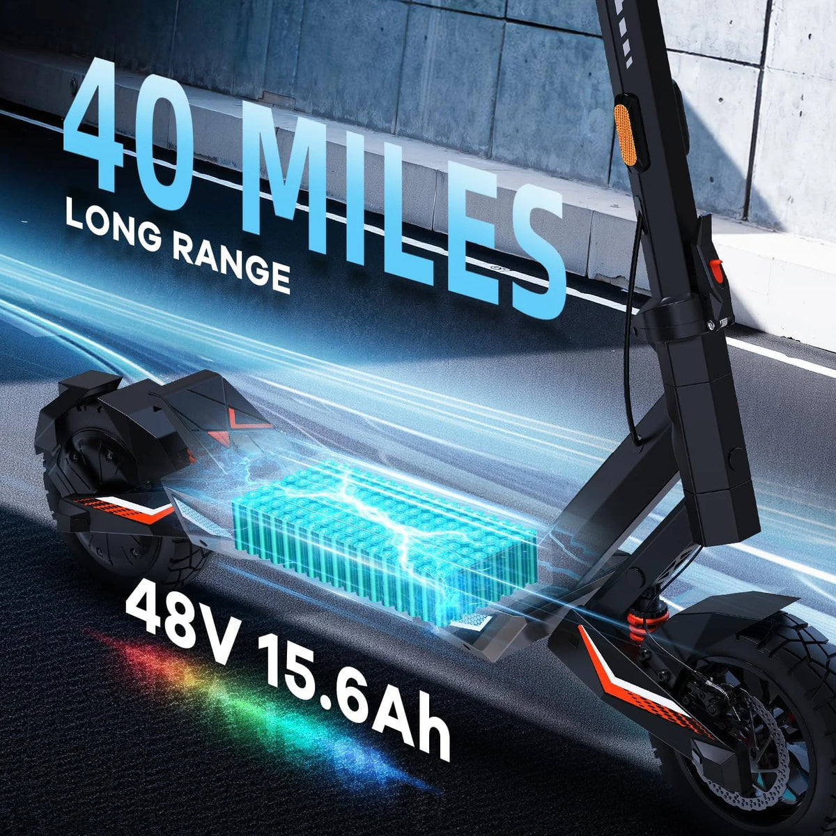 ONECNA T3PRO T3 Electric Scooter 32MPH,1500W 1000W Fast E-Scooter for Adults and Teens,10 Inch Off-Road Tires, Portable and Foldable Long Range Escooter Commuter RGB