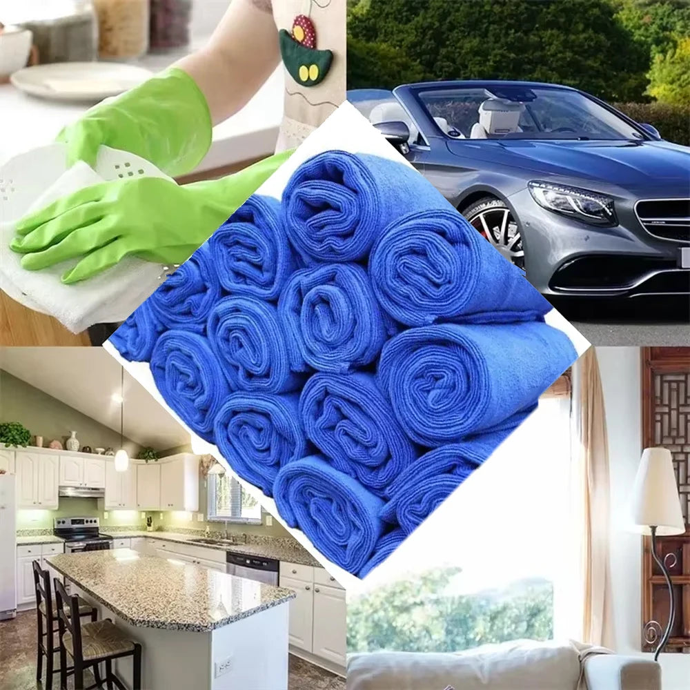 20Pcs 30Microfiber Towels Household Cleaning Cloths Car Wash Drying Cloth Towel Auto Detailing Polishing Cloth Home Clean Tools