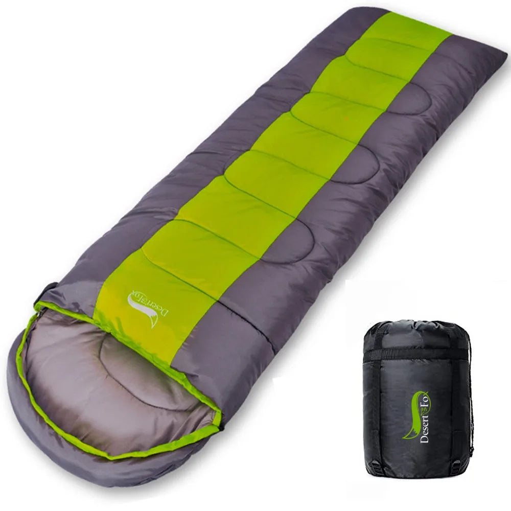 Desert&Fox Camping Sleeping Bag Lightweight 4 Season Warm & Cold Envelope Backpacking Sleeping Bag for Outdoor Traveling Hiking