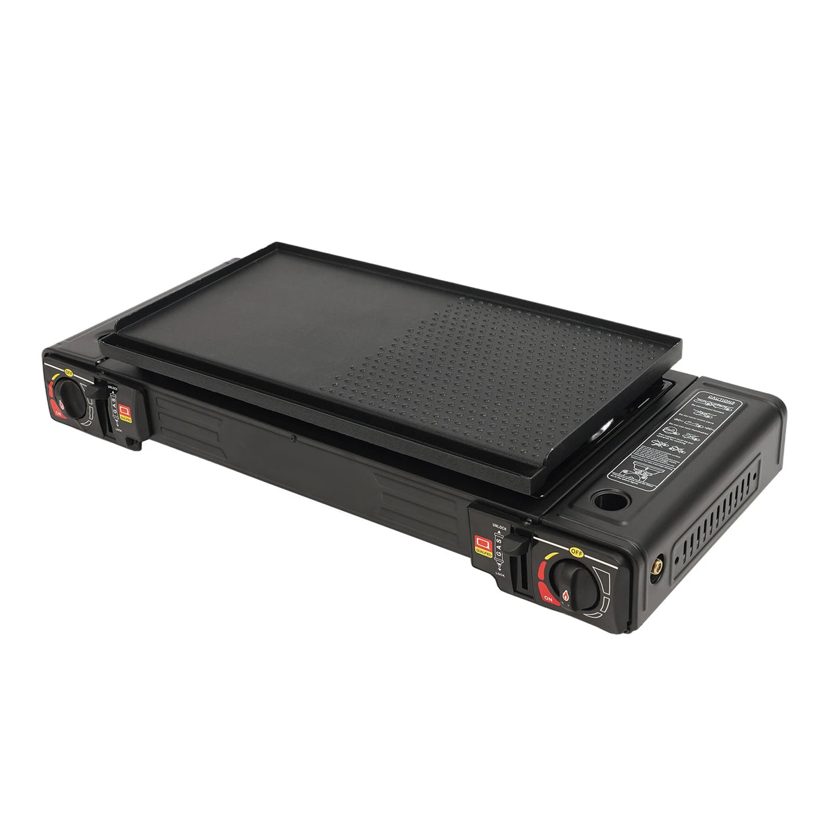 2 Burners Portable Camping Stove, Camping Stove with Baking Tray&Portable Case, 2500W Gas Stove 64*29*12cm