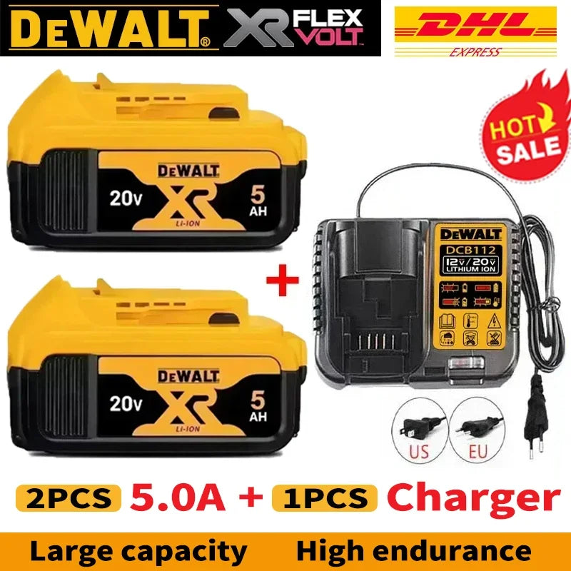 👍DeWALT Original Battery 20V/60V 5Ah 6Ah 9Ah MAX FlexVolt for DCB606 DCB205 DCB206 DCB209 DCB182 Power Tool.