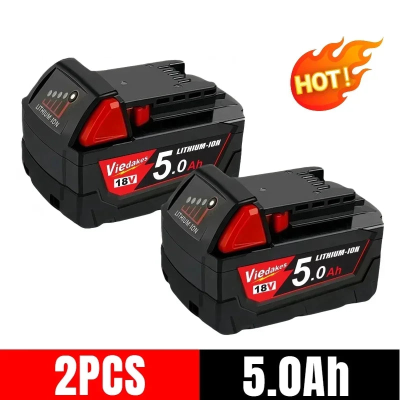 Long Runtime 18V 9.0Ah Rechargeable Li-ion Battery Fit for Milwaukee 18V Battery M18 HB3 HB6 48-11-1860