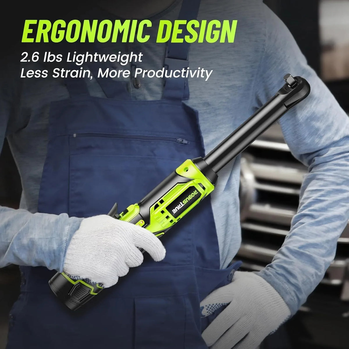 6" Extended Ratchet Wrench 60Nm 3/8"Cordless Electric Wrench 12V 2PCS Rechargeable Battery Angle Wrench Car Repair Power Tools
