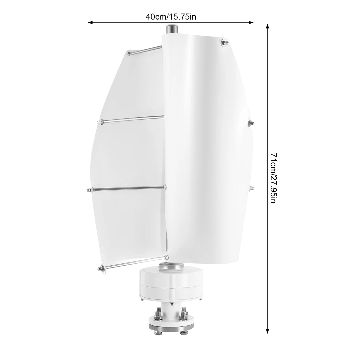 500W Wind Generator 42.65ft/s Vertical Axis Wind Turbine, permanent Magnet Rotor Wind Turbine Power Generation for Energy Supply