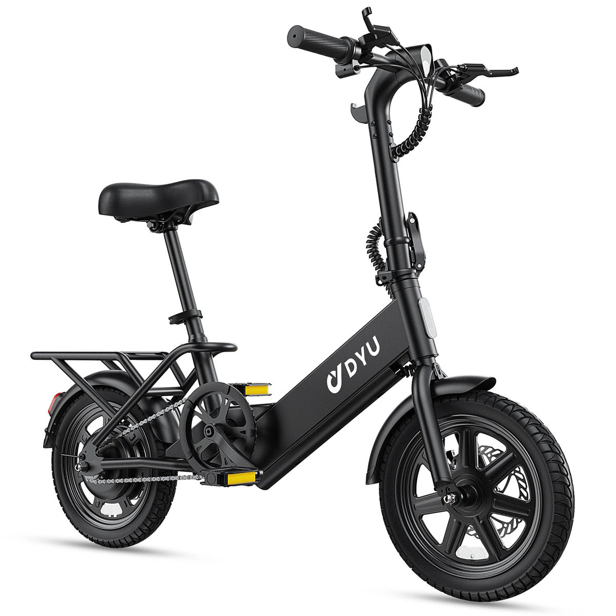 【1 Year Warranty】DYU C3 14 inch Folding Electric Bicycle Peak 500W Motor 280WH Battery Electric Bike,20mph City E-bike UL2849