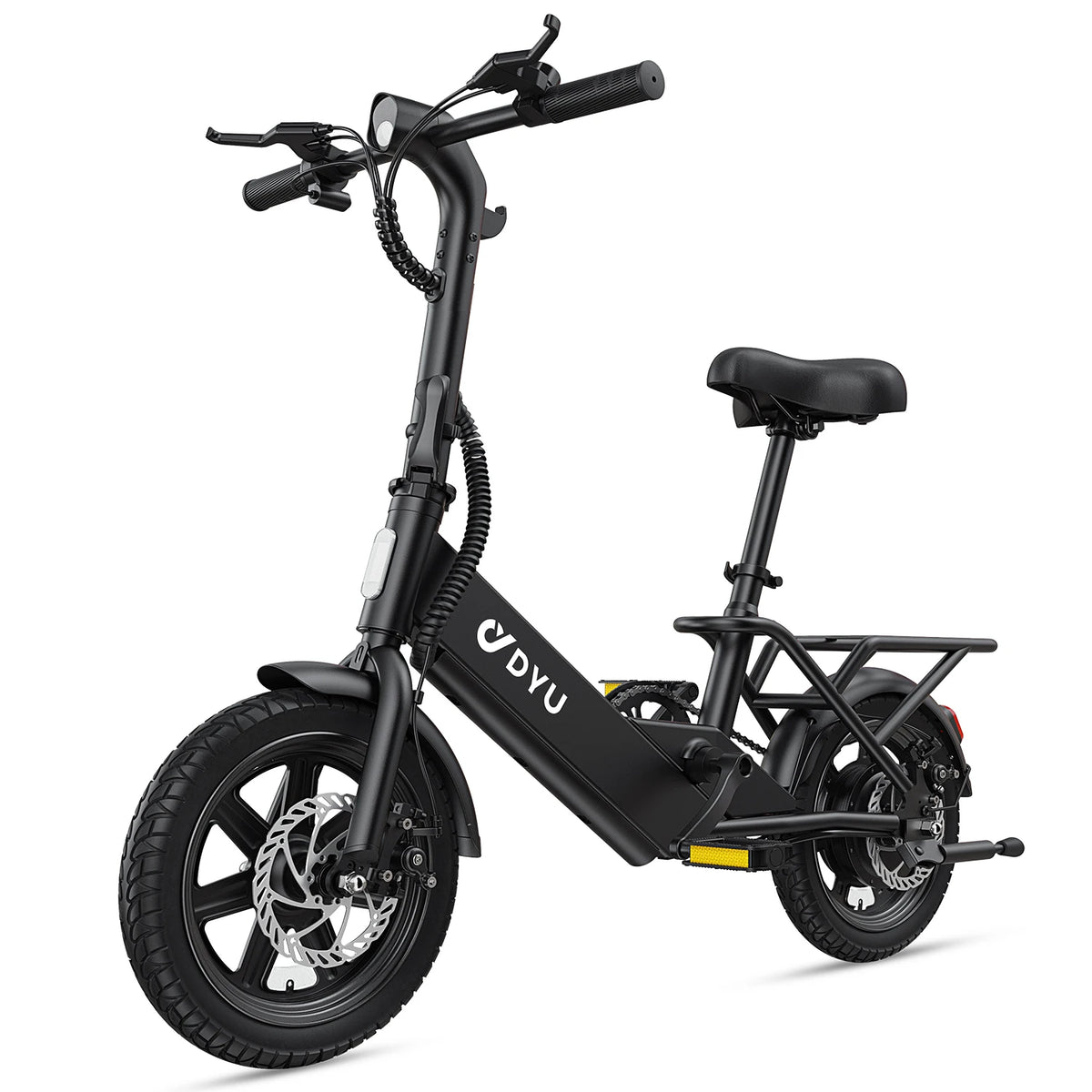 DYU C3 E-bike Peak 500W Motor 36V7.8AH Battery Electric Bike,20mph 14 inch City Electric Bicycle UL2849