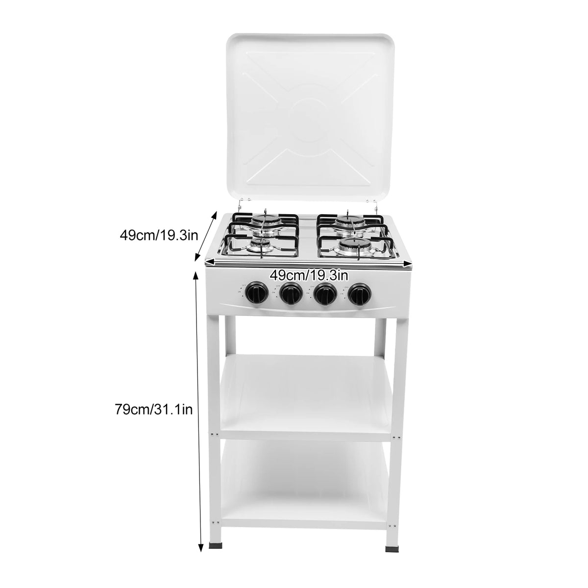 4 Burner Propane Camping Stove,Removable Smokeless Barbecue Grill, Gas Stoves for Tailgating, Camping, BBQ