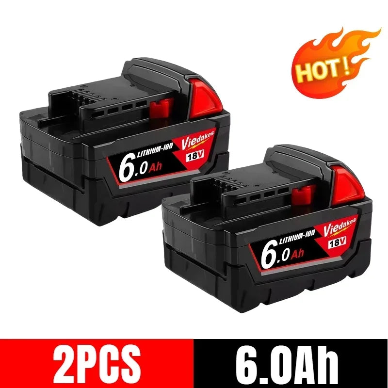 Long Runtime 18V 9.0Ah Rechargeable Li-ion Battery Fit for Milwaukee 18V Battery M18 HB3 HB6 48-11-1860