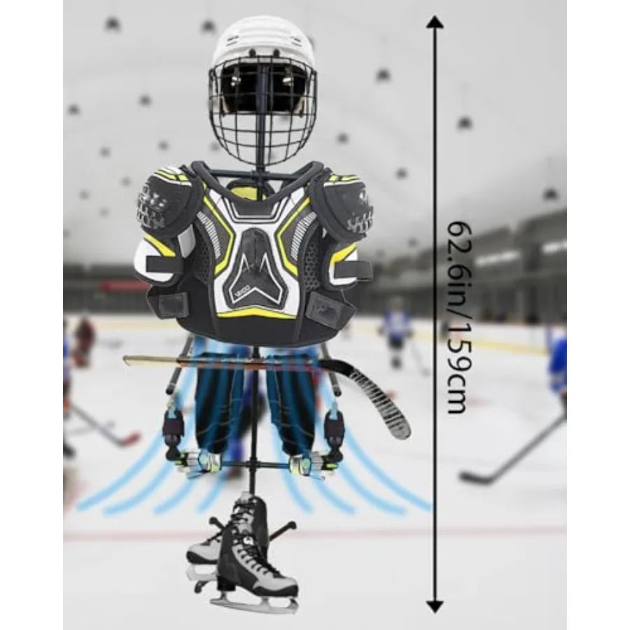 Hockey Equipment Drying Rack, Heavy Duty Metal Sports Hockey Gear Drying Rack, Ice Hockey Drying Rack for Hockey, Football, Lac