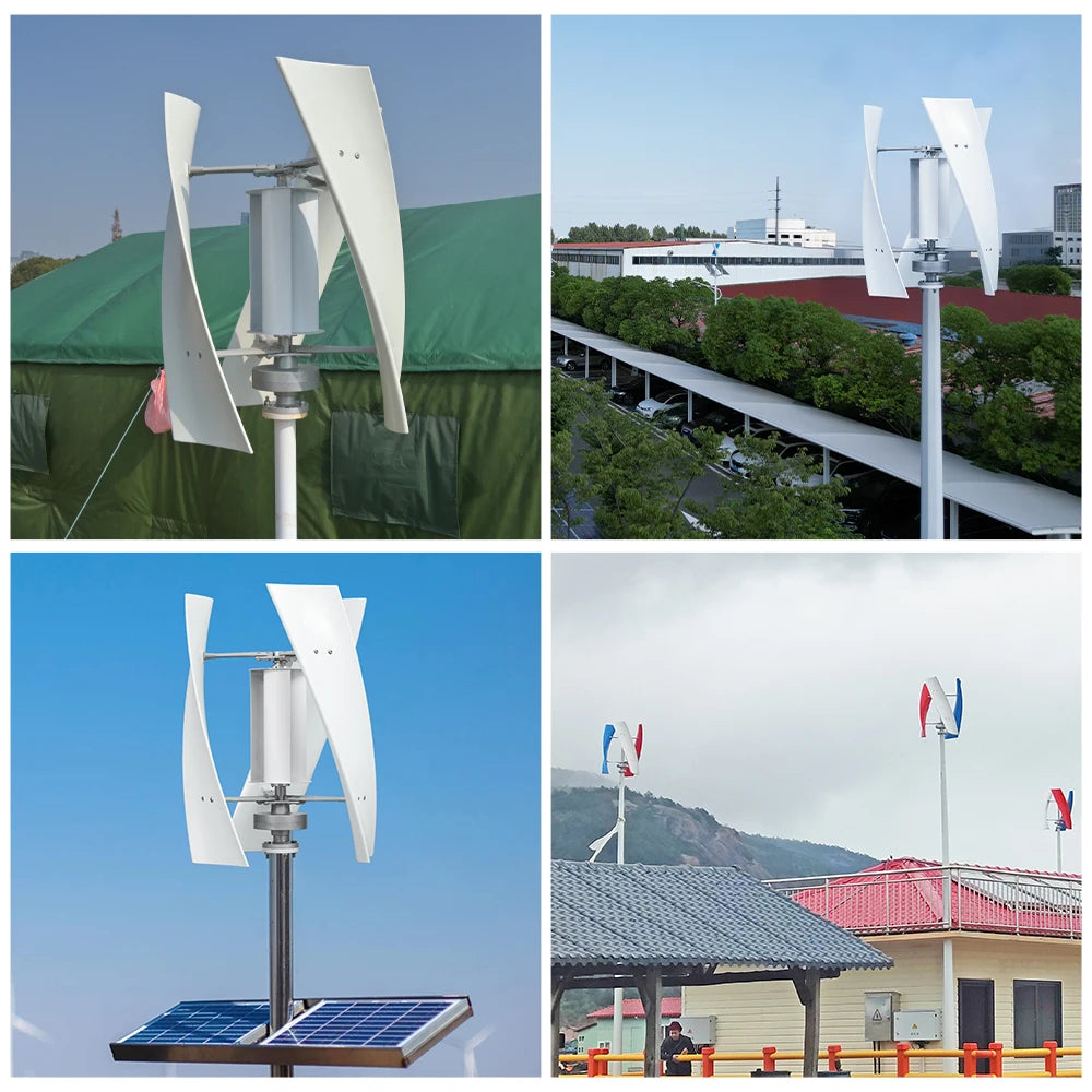 US Delivery of 3000W VerticalWind Turbine 12V/24V Low-Noise Household 220V With Free Charging Controller