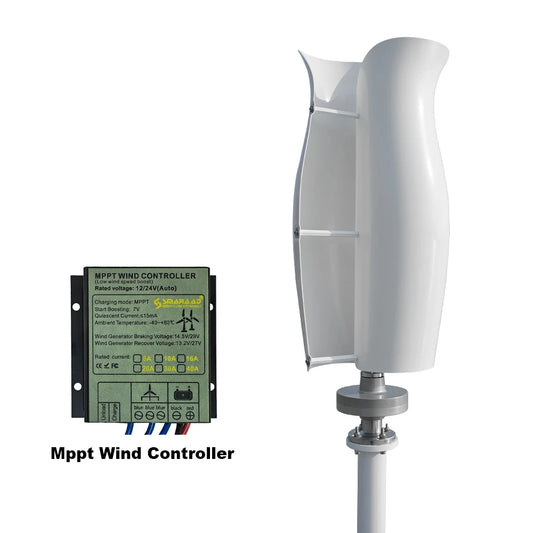 US Delivery 5000W Vertical Wind Turbine 12V/24V/48V Low-Speed Permanent Magnet Generator With Free Charging Controller