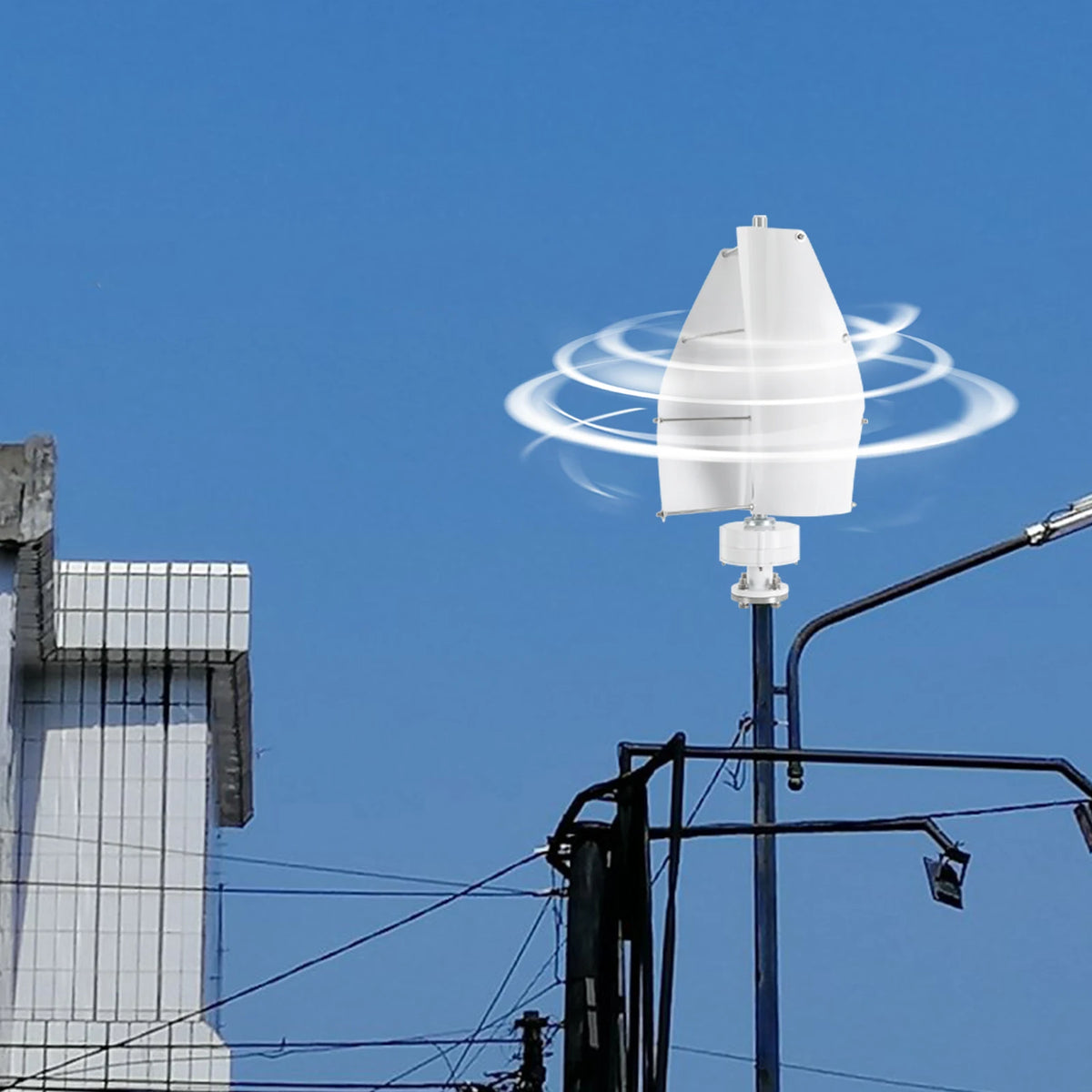 500W Wind Generator 42.65ft/s Vertical Axis Wind Turbine, permanent Magnet Rotor Wind Turbine Power Generation for Energy Supply