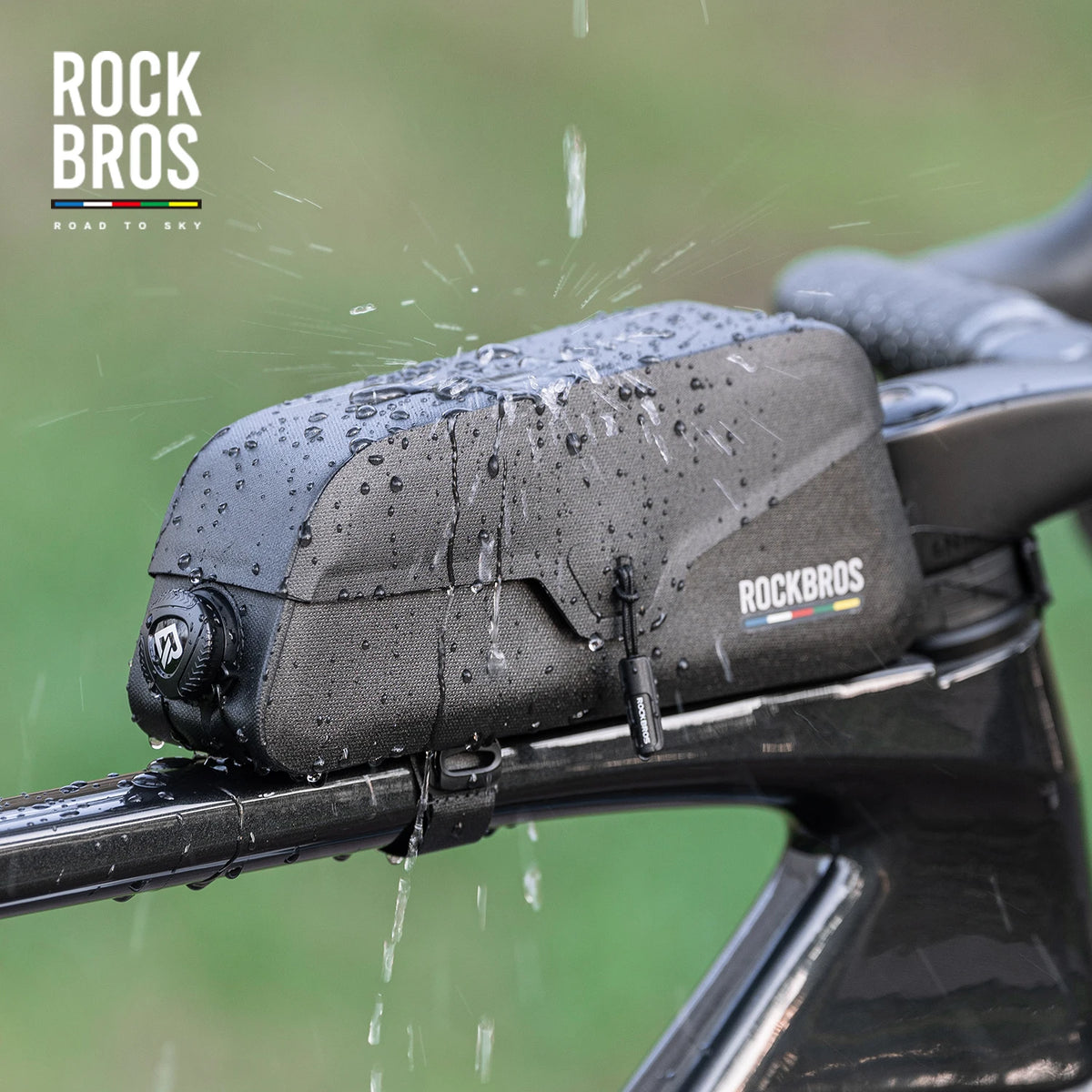 ROCKBROS ROAD TO SKY Magnetic Bicycle Bags Lid Top Tube Bag Waterproof Suction Front Bag Mobile Phone Bags