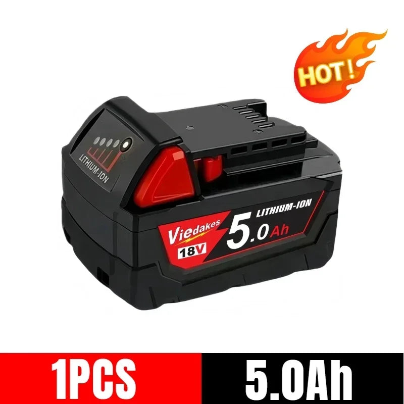 Long Runtime 18V 9.0Ah Rechargeable Li-ion Battery Fit for Milwaukee 18V Battery M18 HB3 HB6 48-11-1860