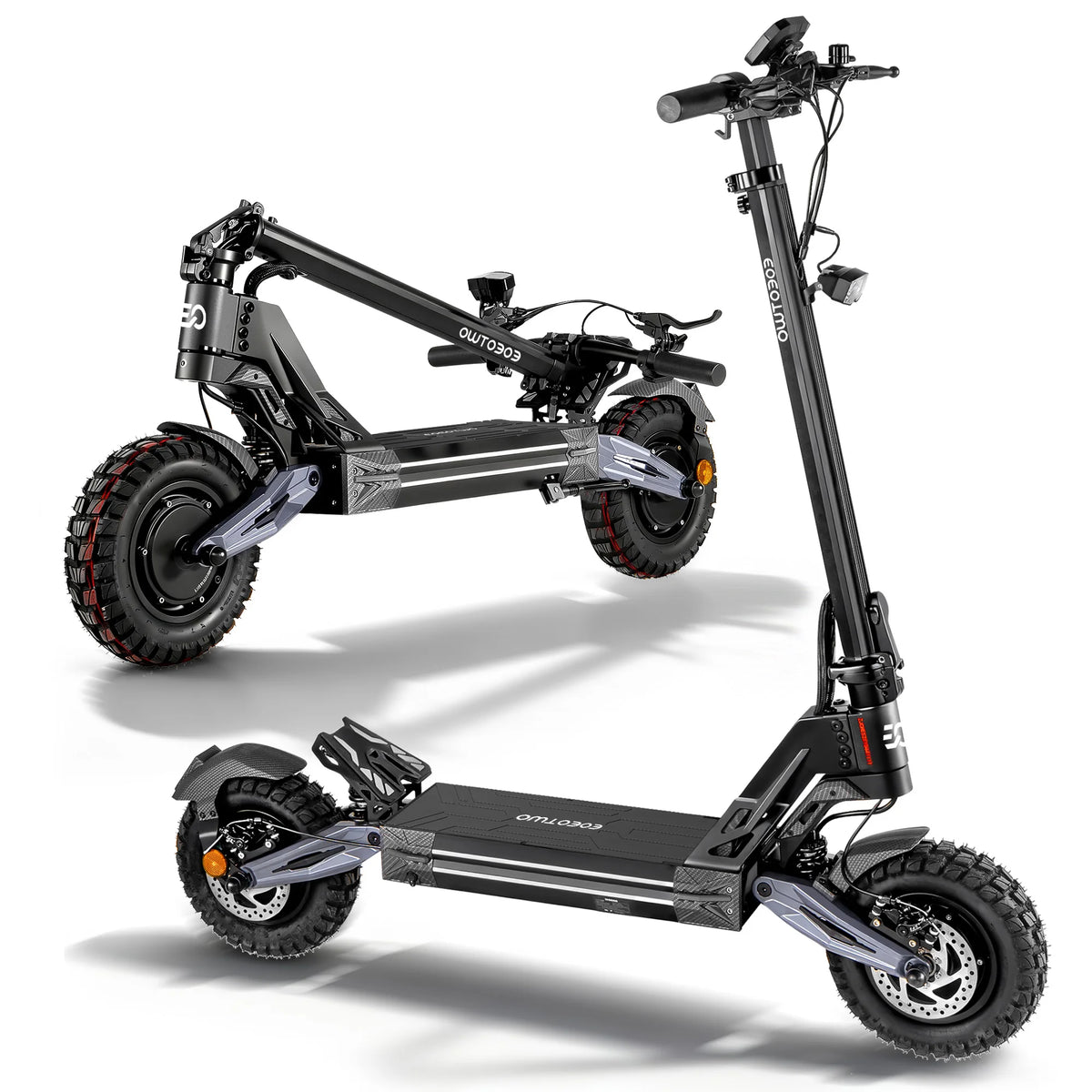 Dual 4000W Motor Electric Scooter for Adults 45MPH Fast E-Scooter 60V 27Ah 11" Off-Road Vacuum Tires 330lbs Heavy Duty