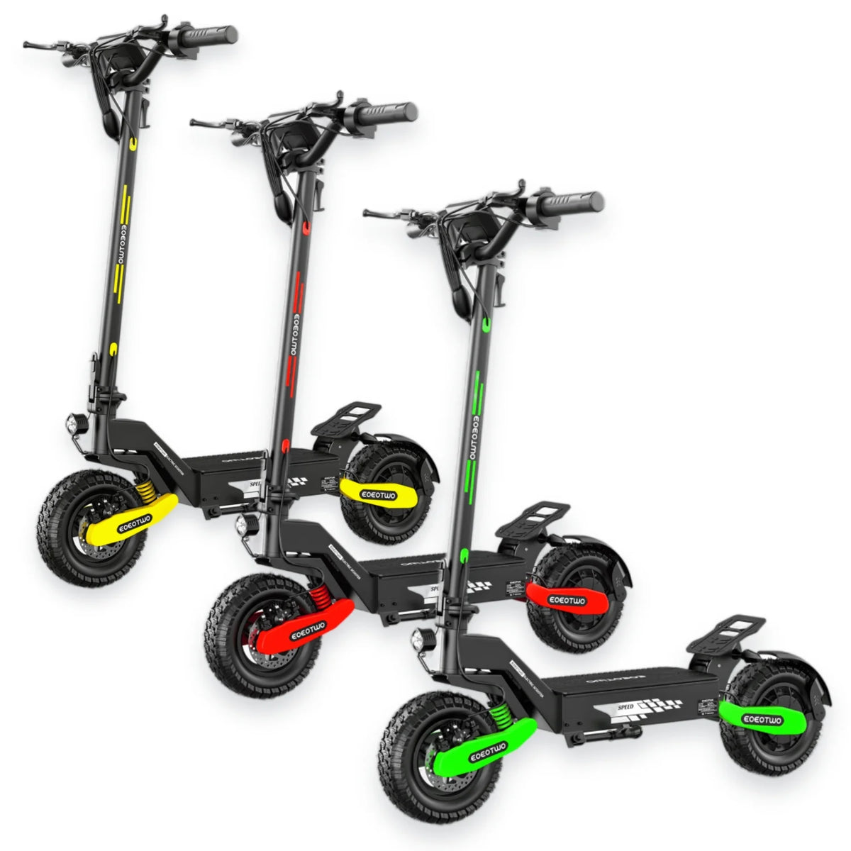 EOEOTWO 1200W Off Road Electric Scooter for Adults 48V Long Range E-Scooter 30MPH Fast Speed 11" Tubeless Tire Foldable Kick Scooter