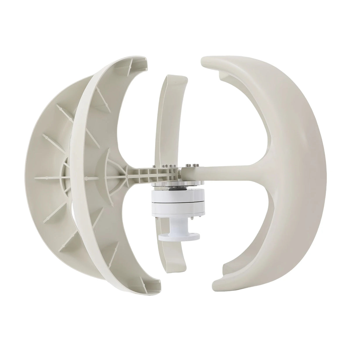600W Wind Generator 12V, White Lantern Vertical Wind Turbine Kit with MPPT Controller, Low Start Speed 2m/s High Power