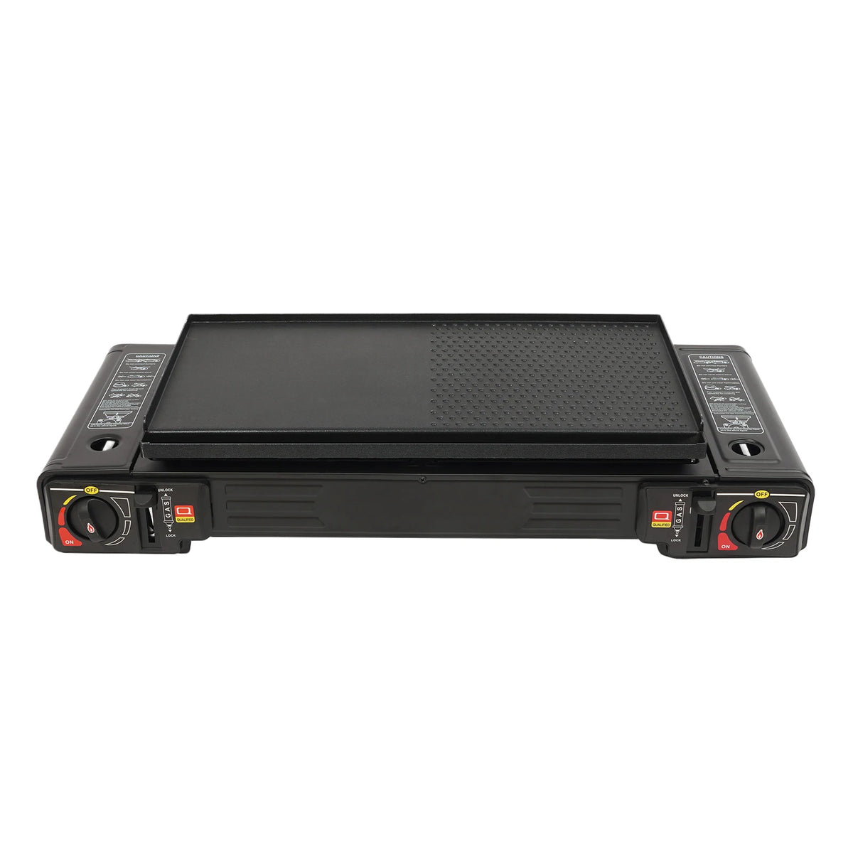 2 Burners Portable Camping Stove, Camping Stove with Baking Tray&Portable Case, 2500W Gas Stove 64*29*12cm