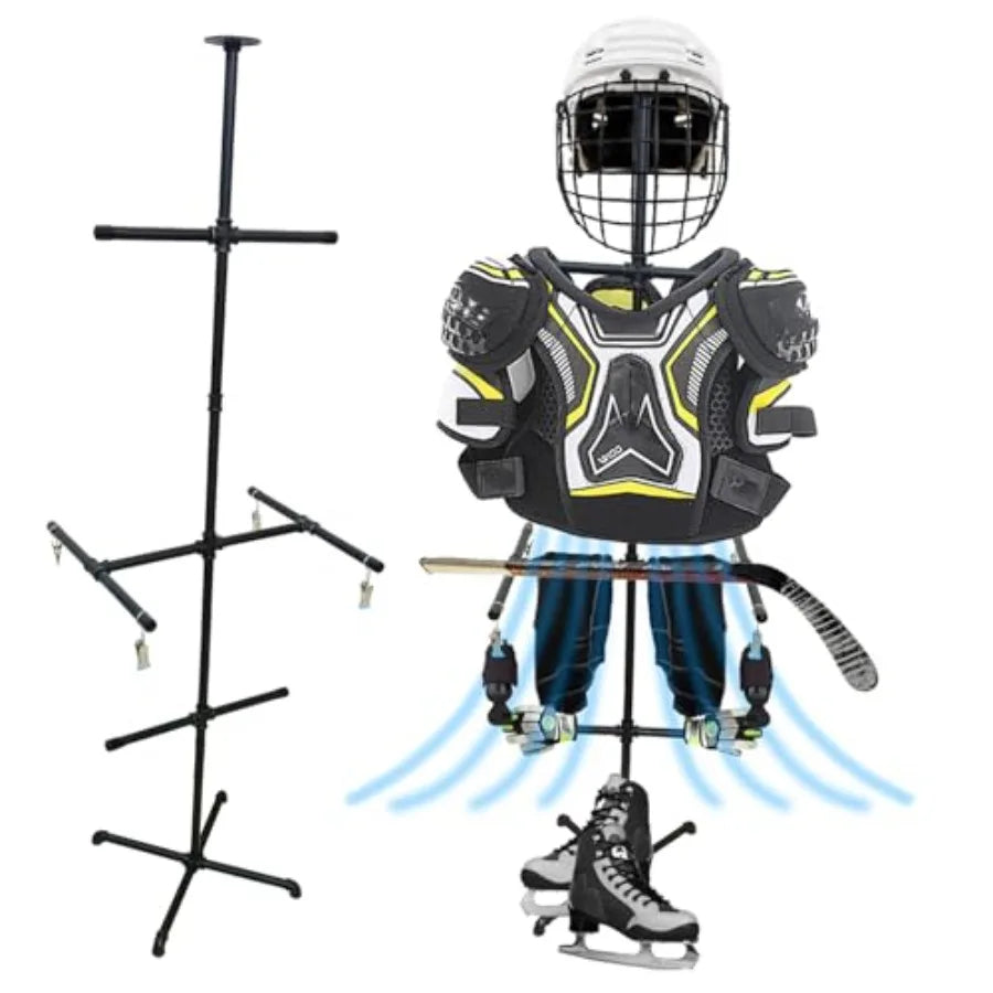 Hockey Equipment Drying Rack, Heavy Duty Metal Sports Hockey Gear Drying Rack, Ice Hockey Drying Rack for Hockey, Football, Lac