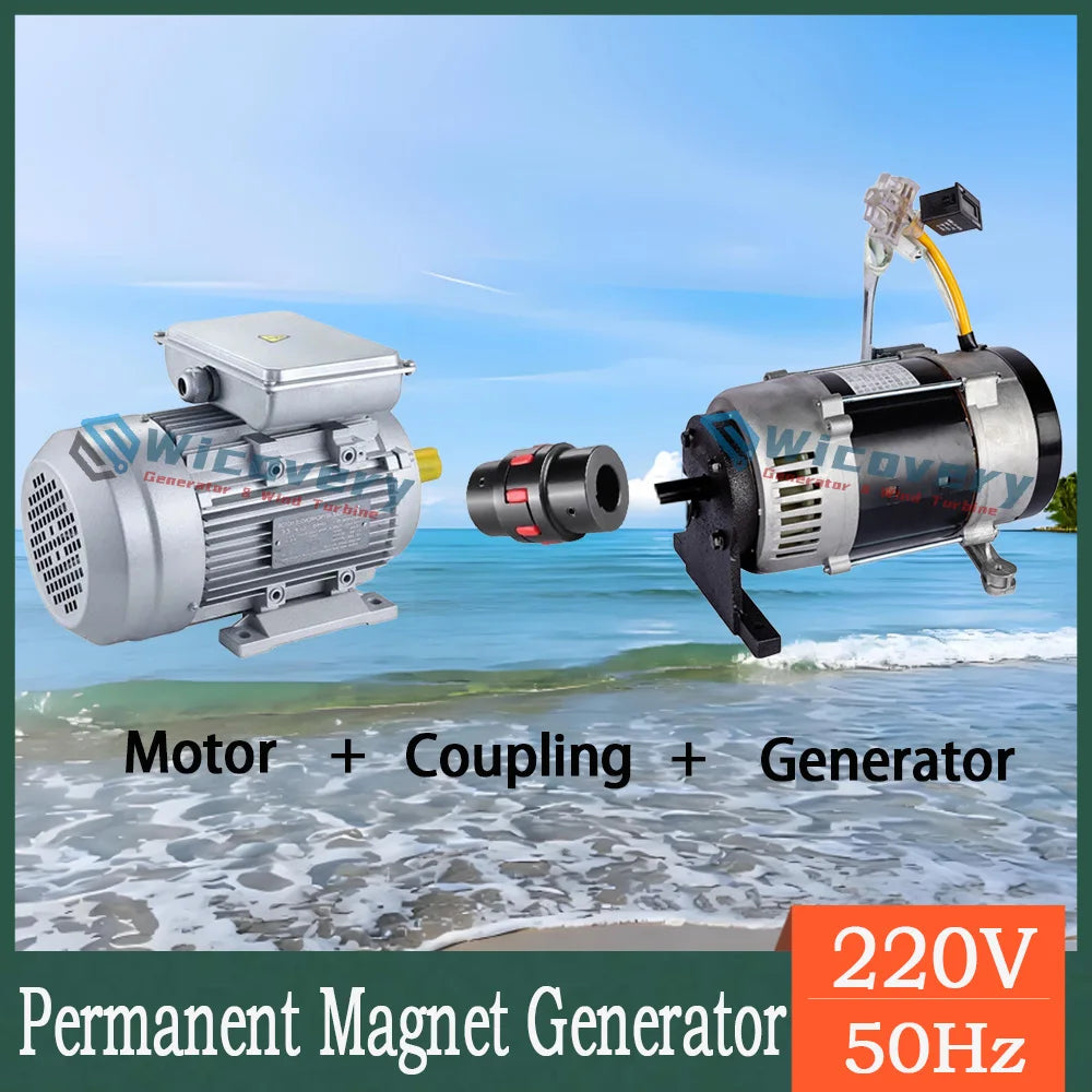 5000W 10KW 20KW  Electric Alternator Generator High RPM Motor Permanent Magnet Rare Earth Turbine 220V With DC Motor