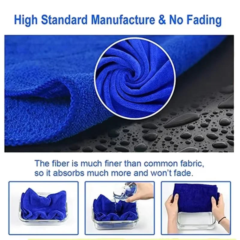 20Pcs 30Microfiber Towels Household Cleaning Cloths Car Wash Drying Cloth Towel Auto Detailing Polishing Cloth Home Clean Tools