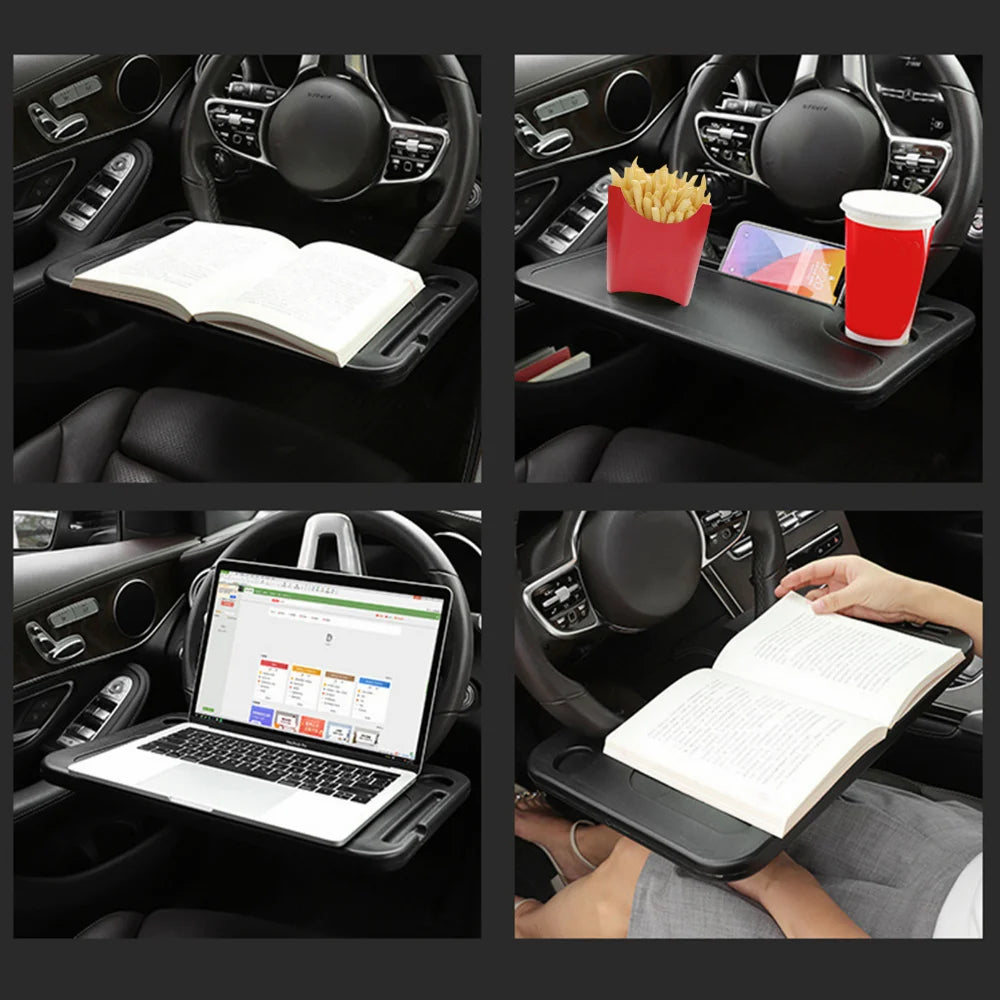 1PC Portable Car Laptop desktop Stand, Steering Wheel Dining Table Stand