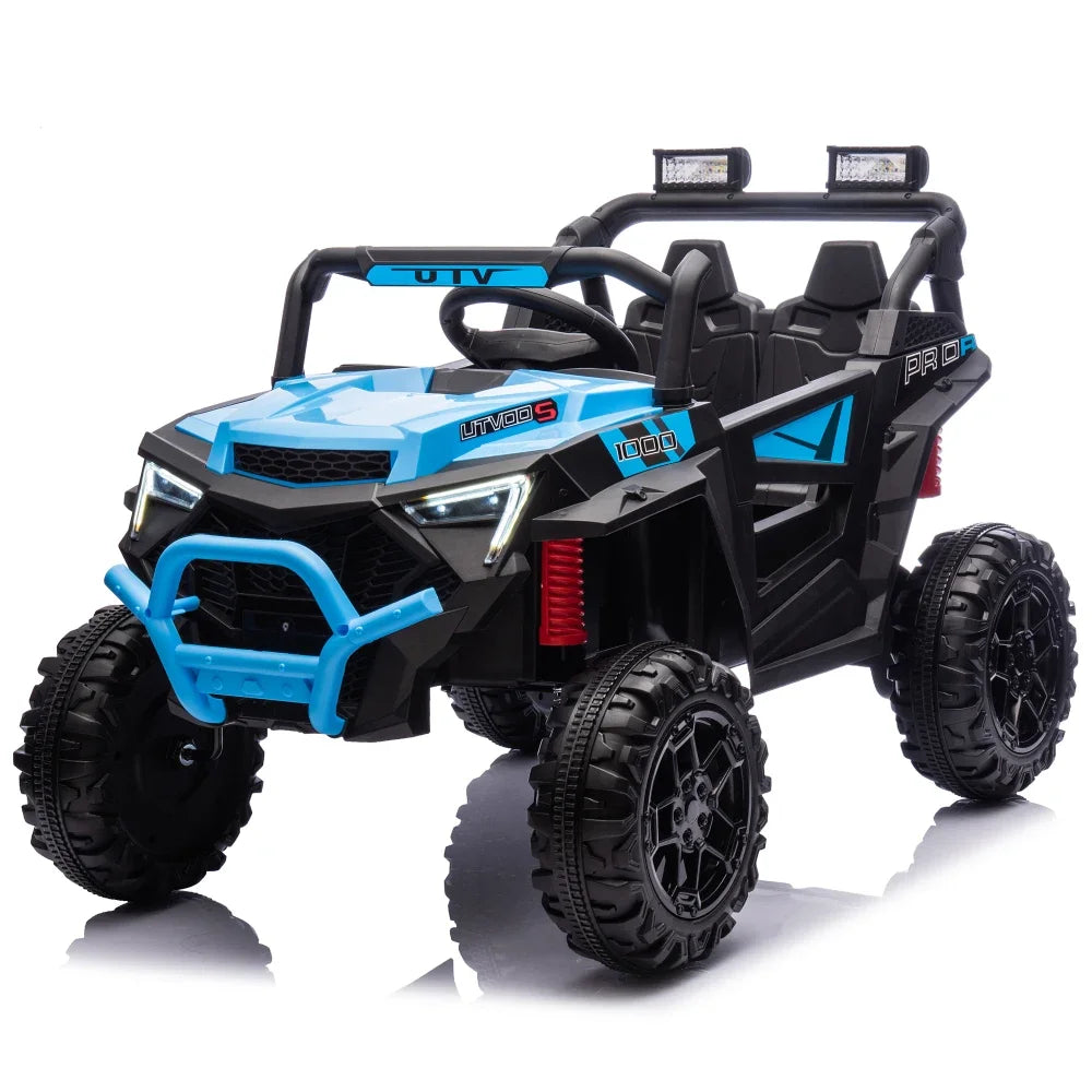 24V 400W Kids Ride On UTV 2-Seater Electric Car with Parent Remote Control 4-Wheel Suspension Bluetooth Music LED Power Display