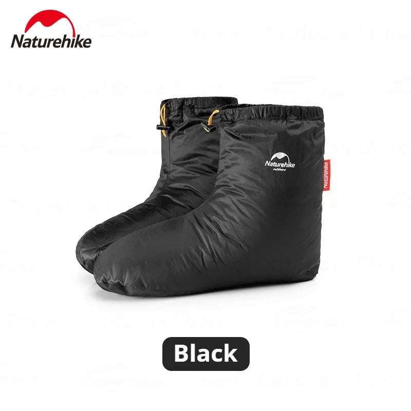 Naturehike Duck Down Foot Cover Lightweight Winter Unisex Outdoor Camping Travel Foot Shoes Keep Warm Shoes Windproof Waterproof