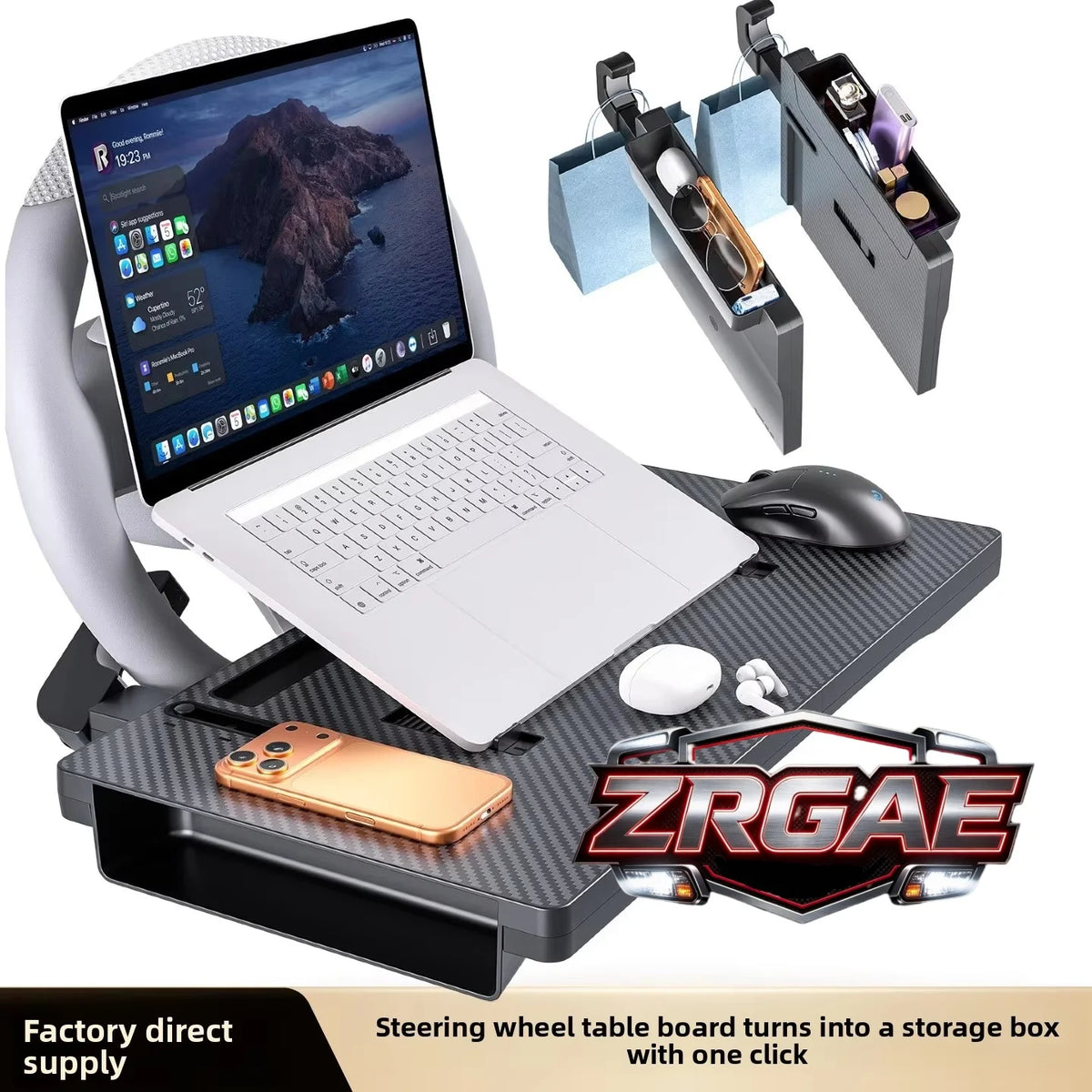 Car Interior Steering Wheel Table Laptop Holder Universal Seat Gap Storage Organizer for All Cars