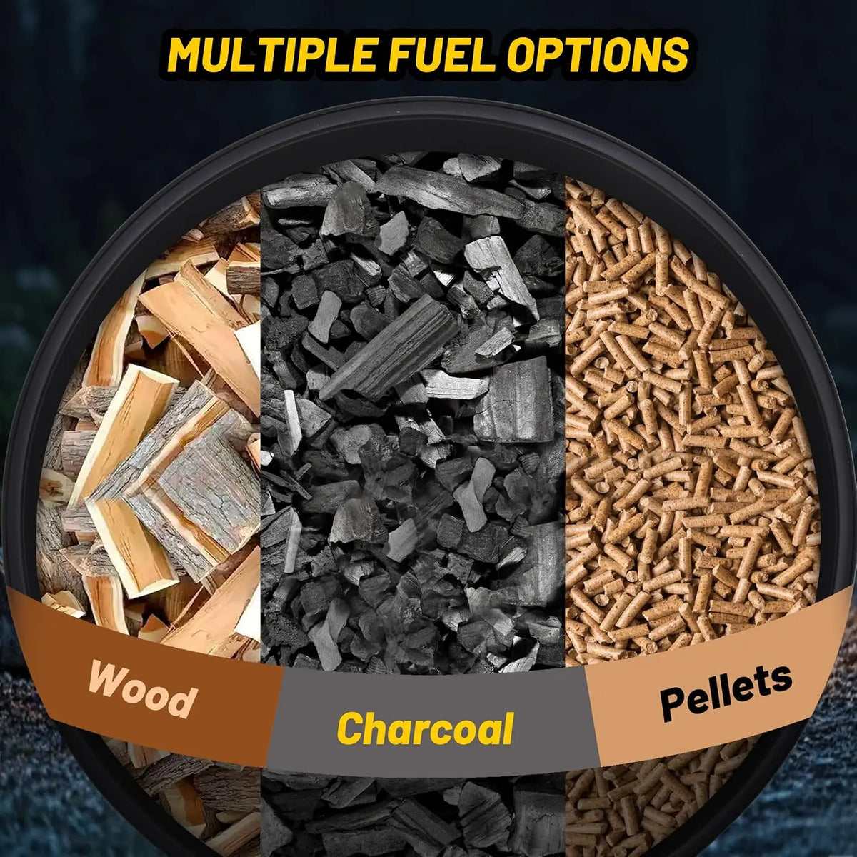 Tacleekii 26 inch Outdoor Fire Pit with Fire Cover Smokeless Wood Burning Fire Pits for Outside BBQ Garden Yard Camping