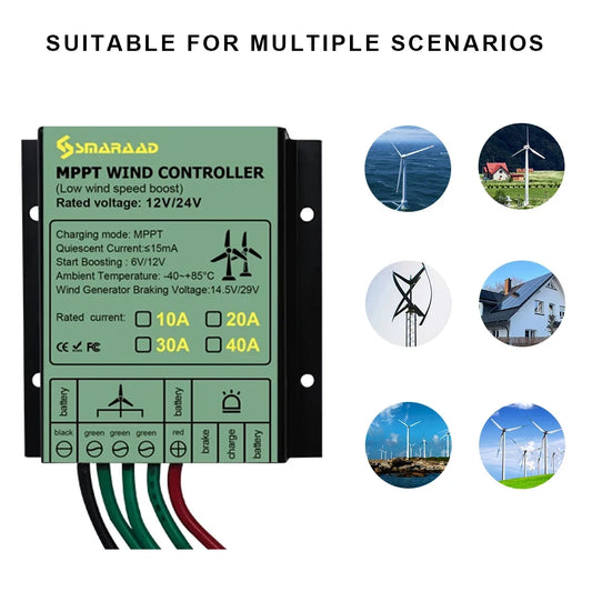US Delivery of 3000W VerticalWind Turbine 12V/24V Low-Noise Household 220V With Free Charging Controller
