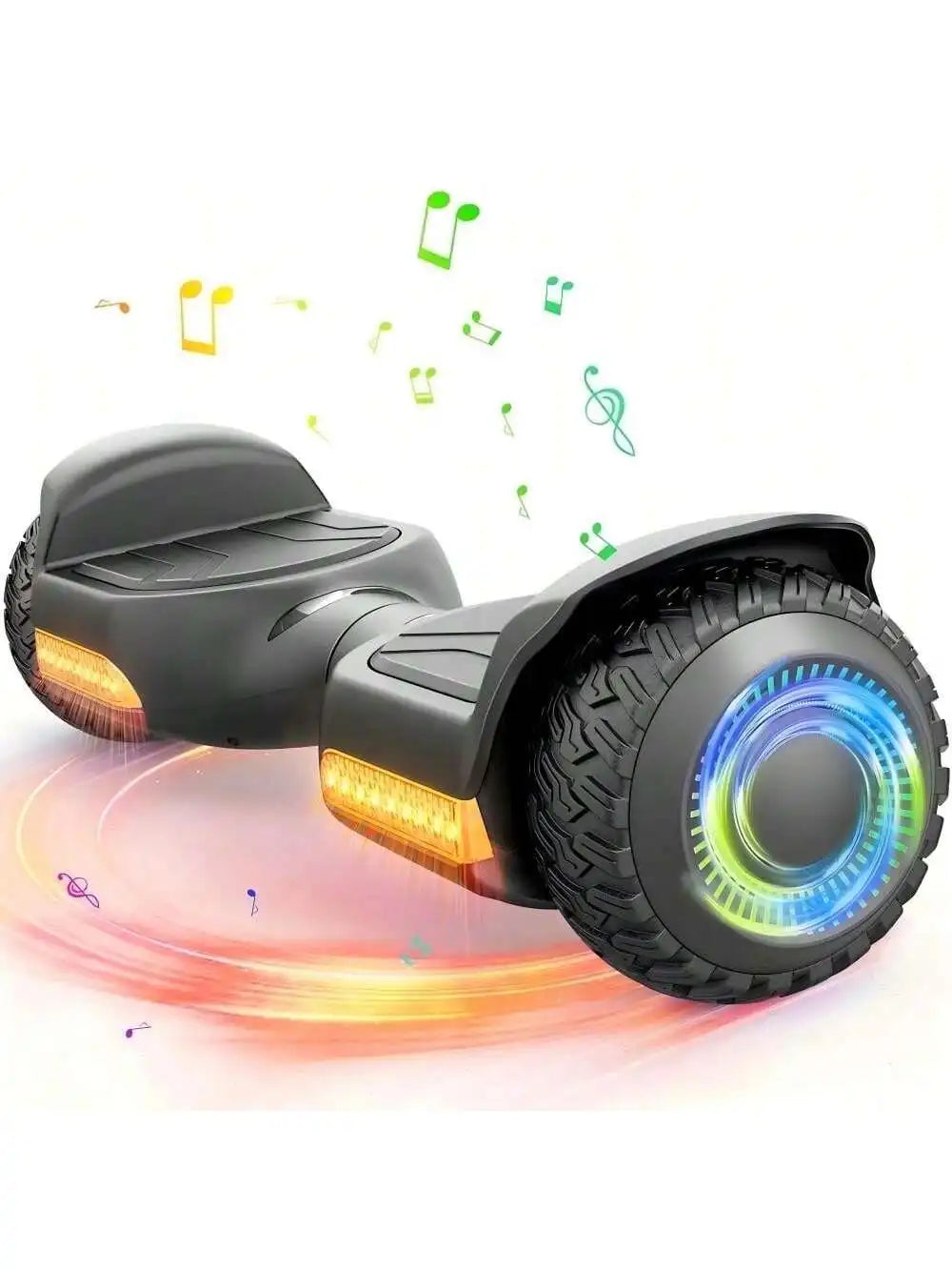 GYROSHOES Kids Hoverboard 6.5'' All Terrain UL 2272 Certified, Self Balancing Scooter with Dual 250W Motors, Bluetooth Speaker & LED Lights, Off-Road Tire, 7.75Mph Top Speed, Gift for 6-12 Year Old Boys Girls